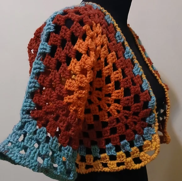 Multicolor Crochet Shrug - Picture 5 of 6
